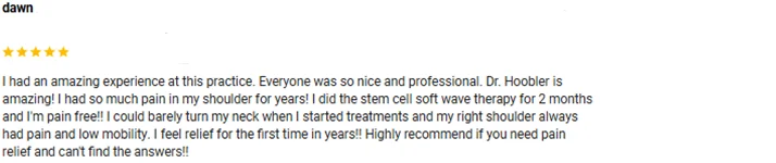 Chiropractic Hendersonville TN Dawn Screenshot Testimonial