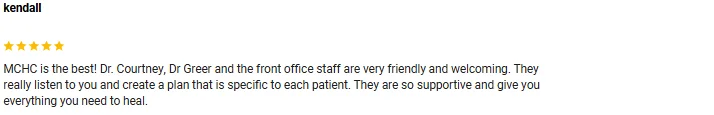 Chiropractic Hendersonville TN Kendall Screenshot Testimonial